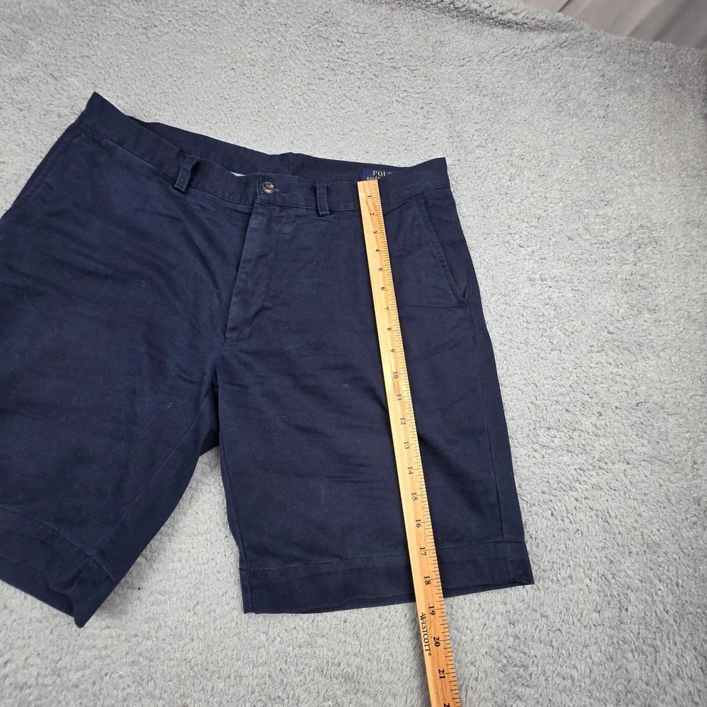 Polo Ralph Lauren Chino Shorts Mens 35 Navy Blue Classic‎ Fit 9 Inch Cotton